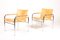 Scandinavian Tan Leather Lounge Chairs, 1980s, Set of 2, Image 2