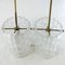 Crystal and Brass Pendant Lamps by Carl Fagerlund for Orrefors, 1960s, Set of 2 1