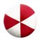 Coussin Ball en Velours Rouge et Blanc par Lo Decor 2