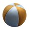 Velvet Ball Cushion in Orange and Light Blue by Lo Decor 1