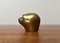 Statuetta Maialino vintage in ottone di Gallo, anni '70, Immagine 1