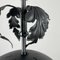 Lampada a sospensione Art Déco in vetro opalino e metallo nero, anni '30, Immagine 6
