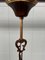 Italienischer Kronleuchter aus Glas & Messing, 1970er 3