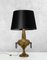 Brutalist Gilded Bronze Lamp by Max Bre 1970s, Image 1