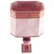 Mid-Century Modern Art Deco Table Lamp in Red Alabaster with Damask Lampshade, 1930s, Image 5