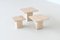 Italienische Vintage Satztische aus Travertin, 1970, 3er Set 1