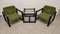 Living Room Set in Green and Black, 1970s, Set of 3 3