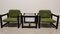 Living Room Set in Green and Black, 1970s, Set of 3 2