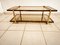 Double Glass Coffee Table with Wheels 1