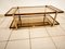 Double Glass Coffee Table with Wheels 5