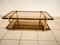 Double Glass Coffee Table with Wheels 9