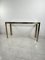 Console Table in Chromed Metal and Brass, 1960s 11
