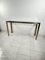 Console Table in Chromed Metal and Brass, 1960s 7