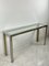 Console Table in Chromed Metal and Brass, 1960s 8