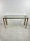 Console Table in Chromed Metal and Brass, 1960s 10