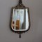 Vintage Italian Brass Mirror with Leather Rope, 1950s, Image 5