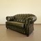 Chesterfield Living Room Set in Green Genuine Leather, Set of 4 8