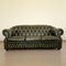 Chesterfield Living Room Set in Green Genuine Leather, Set of 4 2