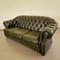 Chesterfield Living Room Set in Green Genuine Leather, Set of 4 4