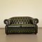 Chesterfield Living Room Set in Green Genuine Leather, Set of 4 6