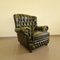 Chesterfield Living Room Set in Green Genuine Leather, Set of 4 14