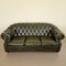 Chesterfield Living Room Set in Green Genuine Leather, Set of 4 3