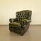 Chesterfield Living Room Set in Green Genuine Leather, Set of 4 13