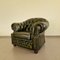 Chesterfield Living Room Set in Green Genuine Leather, Set of 4 9