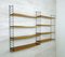 Swedish Wall Unit with Eight Teak Shelves by Nisse Strinning for String, 1950s, Image 3