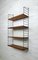 Swedish Wall Unit with Four Teak Shelves by Nisse Strinning for String, 1950s 4