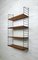 Swedish Wall Unit with Four Teak Shelves by Nisse Strinning for String, 1950s, Image 4