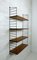 Swedish Wall Unit with Four Teak Shelves by Nisse Strinning for String, 1950s 3