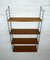 Swedish Wall Unit with Four Teak Shelves by Nisse Strinning for String, 1950s 2