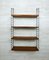 Swedish Wall Unit with Four Teak Shelves by Nisse Strinning for String, 1950s 1