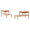 Side Tables in Mahogany, Walnut and Brass attributed to Josef Frank, 1950s, Set of 2 1