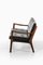 Sofa aus Palisander und schwarzem Originalleder, Ole Wanscher zugeschrieben, 1951 4
