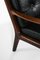 Sofa aus Palisander und schwarzem Originalleder, Ole Wanscher zugeschrieben, 1951 6