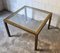 Square Coffee Table in Brass and Glass, 1970s 4