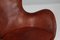 Egg Chair in Patinated Nature Leather attributed to Arne Jacobsen for Fritz Hansen, Image 3