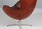 Egg Chair in Patinated Nature Leather attributed to Arne Jacobsen for Fritz Hansen, Image 11