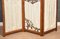 French Art Nouveau Oak Three Panneled Screen 7