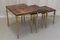 Mid-Century Italian Brass and Goatskin Side Tables by Aldo Tura, 1960s, Set of 3 13