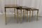 Mid-Century Italian Brass and Goatskin Side Tables by Aldo Tura, 1960s, Set of 3 3