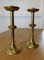 Bougeoirs Arts and Crafts en Laiton, 1980s, Set de 2 4