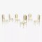 Vintage Chairs in Bamboo and Brass from Maison Bagués, 1970, Set of 6 1