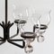 Swedish Glass & Wrought Iron Pendant Lamp by Erik Höglund for Kosta Boda, 1960s 2