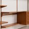 Four Bay Teak Wandregal mit Kommode von Kai Kristiansen für Fm Møbler, Dänemark, 1960er 13