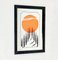 Vintage Japanese Mirror with Sunset, 1970s 1