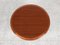 Table Basse Ronde Mid-Century en Teck et Roseau par Johannes Andersen pour Silkeborg, Danemark, 1960s 2
