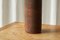 Mid-Century Studio Pottery Table Lamp in Chamotte Clay with Rattan Shade, 1940s 6